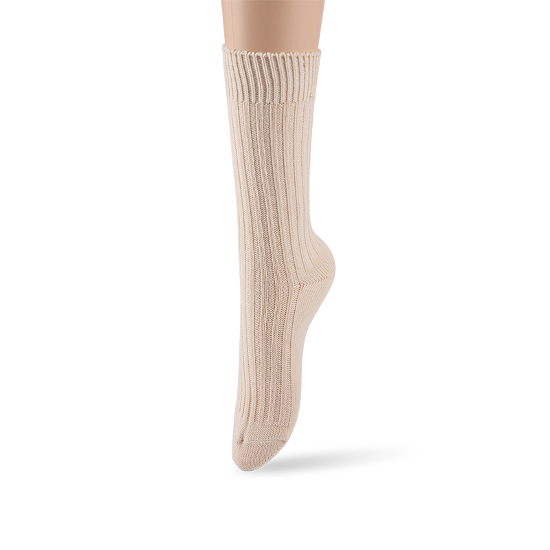 Носки RZ107 Natural Tone Minimal Ribbed Mid Calf Cotton Spring & Summer Series