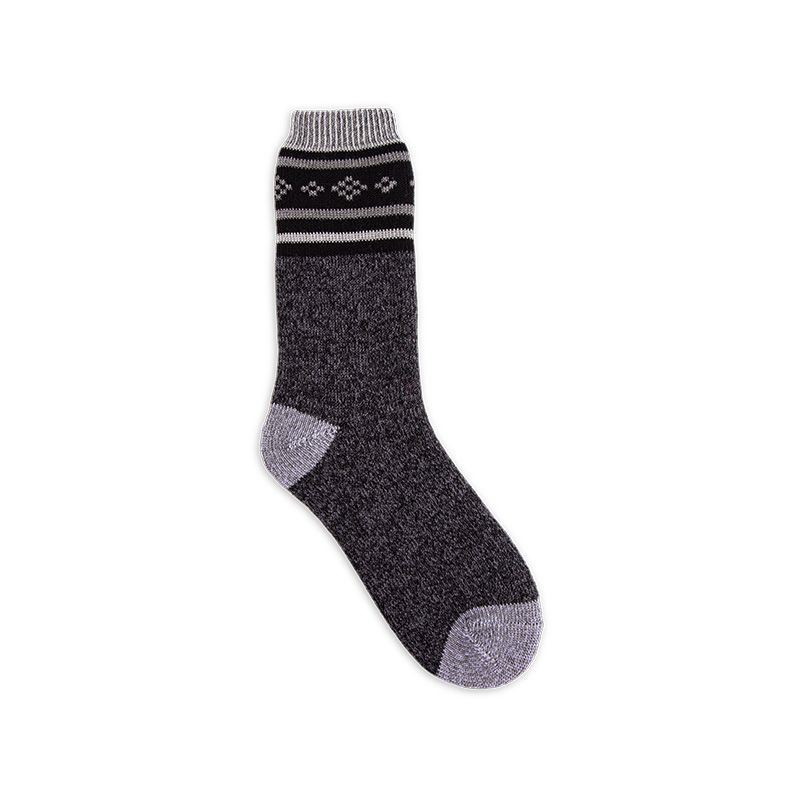 RZ114-1 Винтажные утолщенные мужские носки Heather Grey с матовой махровой подкладкой