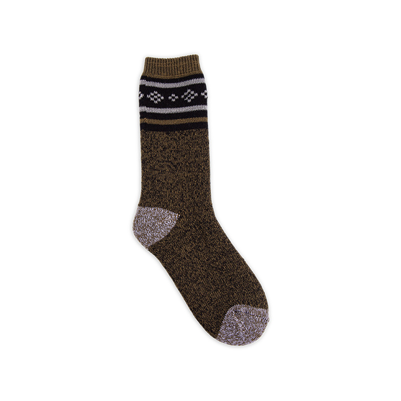 RZ114-1 Винтажные утолщенные мужские носки Heather Grey с матовой махровой подкладкой