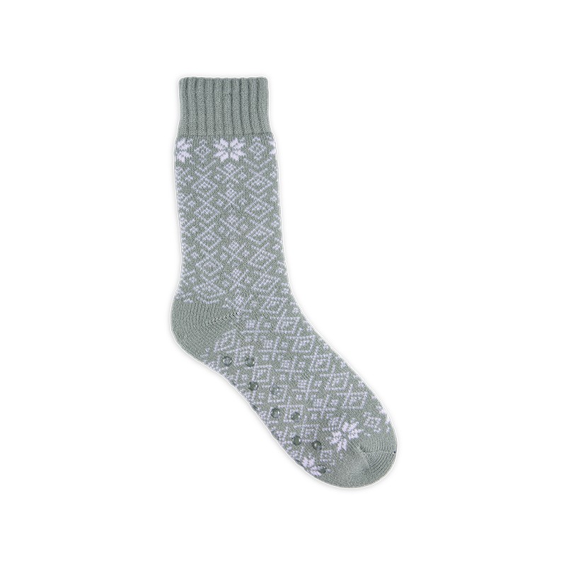 RZ157 Nordic Geometric Snowflake Матовые акриловые женские носки с термофиксатором