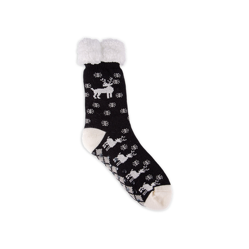 RZ016-1 Акриловые хлопковые флисовые носки Snowy Moose нескользящие женские носки для домика