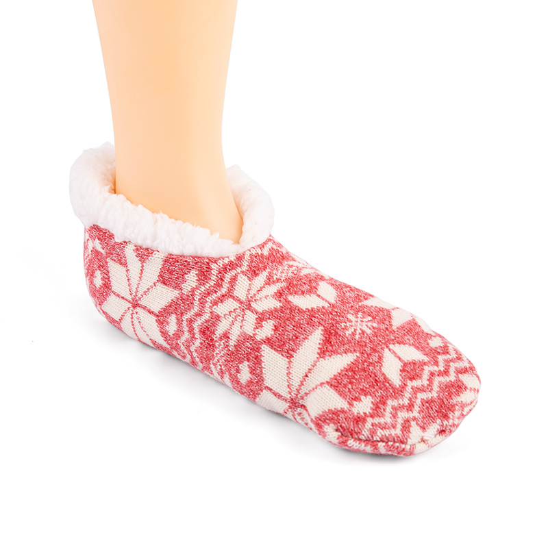 RZ134 Morandi Color Snowflake Pattern, полосатые и однотонные домашние вязаные тапочки