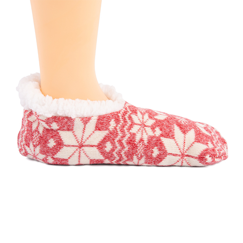 RZ134 Morandi Color Snowflake Pattern, полосатые и однотонные домашние вязаные тапочки