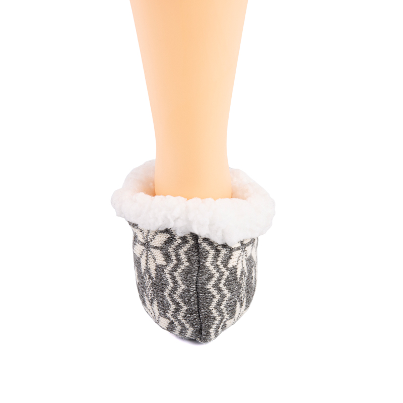 RZ134 Morandi Color Snowflake Pattern, полосатые и однотонные домашние вязаные тапочки
