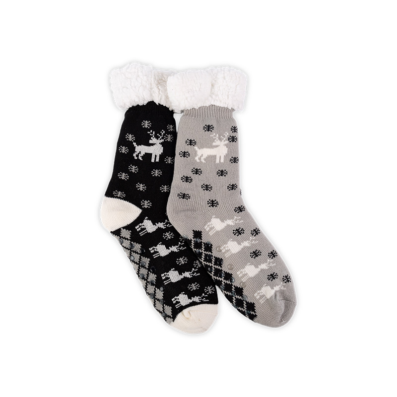 RZ016-1 Акриловые хлопковые флисовые носки Snowy Moose нескользящие женские носки для домика